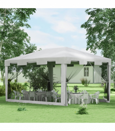Outsunny 4 x 3m Party Tent Waterproof Garden Gazebo Canopy Wedding Cover Shade