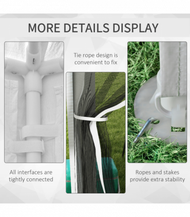 Outsunny 4 x 3m Party Tent Waterproof Garden Gazebo Canopy Wedding Cover Shade