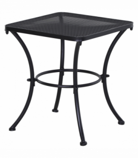 Outsunny 45cm Square Metal Outdoor Patio Bistro Table Coffee Desk Black