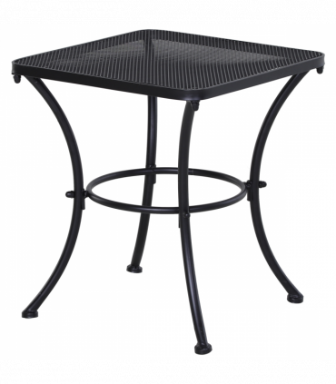 Outsunny 45cm Square Metal Outdoor Patio Bistro Table Coffee Desk Black