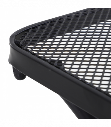 Outsunny 45cm Square Metal Outdoor Patio Bistro Table Coffee Desk Black