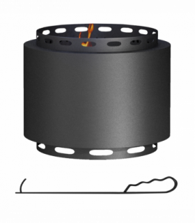 Outsunny 48.5cm Smokeless Wood Burning Firepit Metal Fire Pit, Black