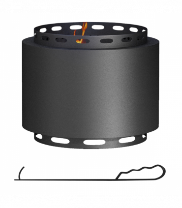 Outsunny 48.5cm Smokeless Wood Burning Firepit Metal Fire Pit, Black