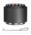 Outsunny 48.5cm Smokeless Wood Burning Firepit Metal Fire Pit, Black