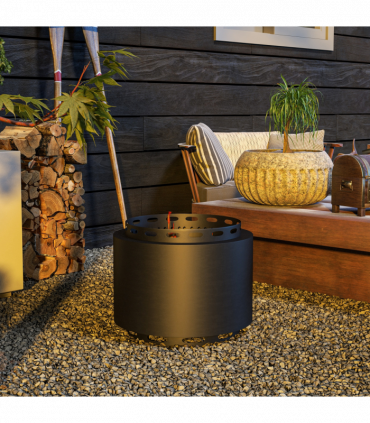 Outsunny 48.5cm Smokeless Wood Burning Firepit Metal Fire Pit, Black