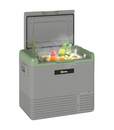 Outsunny 50L Car Refrigerator 12V Portable Freezer for Camping, Light Green