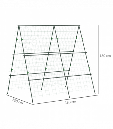 Outsunny A-Frame Trellis Plant Support for Vegetables, Flowers, Fruit