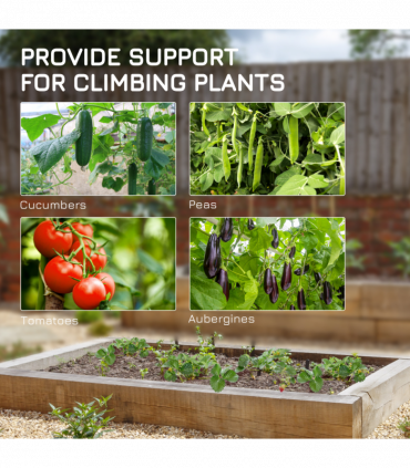 Outsunny A-Frame Trellis Plant Support for Vegetables, Flowers, Fruit