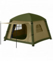 Outsunny Inflatable Camping Tent, Easy Setup 2 Man Tent, Brown