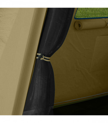 Outsunny Inflatable Camping Tent, Easy Setup 2 Man Tent, Brown
