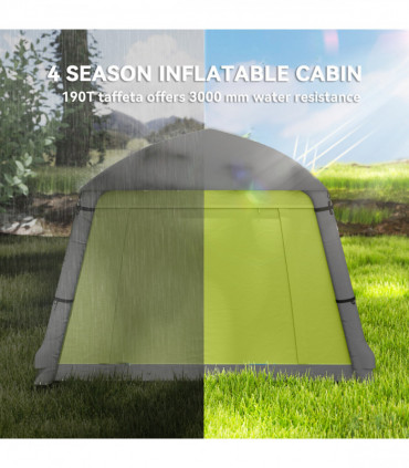 Outsunny Inflatable Camping Tent, Easy Setup 2 Man Tent, Green