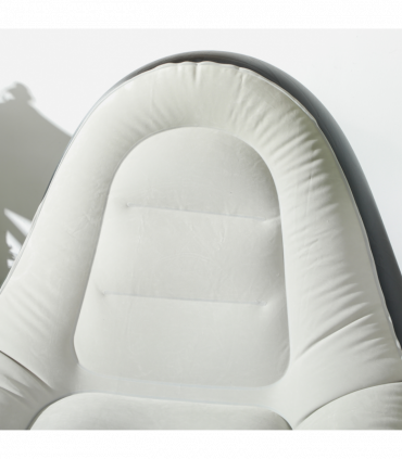 Outsunny Inflatable Chair and Foot Stool for Gaming, Reading, Watching, Grey