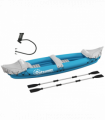Outsunny Inflatable Kayak Two-Person Inflatable Boat w/ Air Pump, Blue