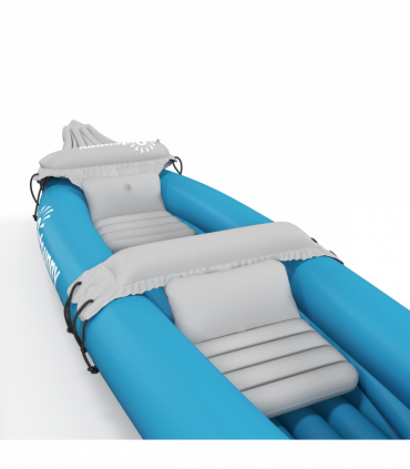 Outsunny Inflatable Kayak Two-Person Inflatable Boat w/ Air Pump, Blue