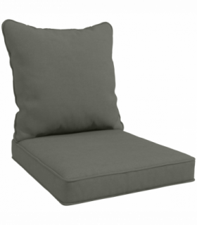 Outsunny One-piece Outdoor Back and Seat Cushion for Garden, Charcoal Grey