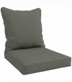 Outsunny One-piece Outdoor Back and Seat Cushion for Garden, Charcoal Grey