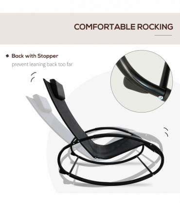 Outsunny Orbital Zero Gravity Rocking Chair, 88H cm