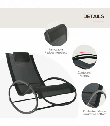 Outsunny Orbital Zero Gravity Rocking Chair, 88H cm