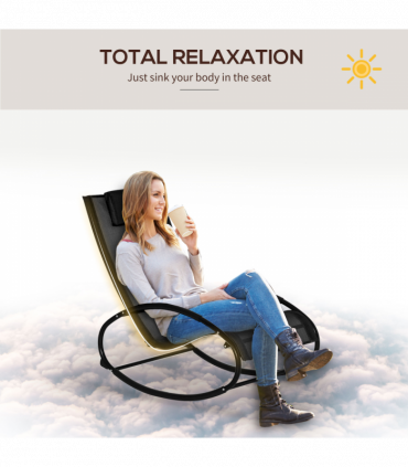 Outsunny Orbital Zero Gravity Rocking Chair, 88H cm