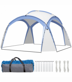 Outsunny Outdoor Gazebo Event Shelter Party Tent for Garden Light Blue