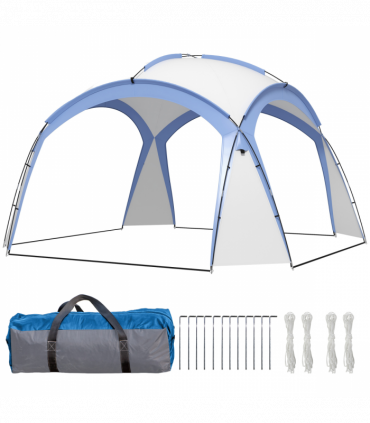 Outsunny Outdoor Gazebo Event Shelter Party Tent for Garden Light Blue
