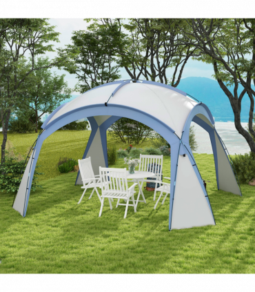 Outsunny Outdoor Gazebo Event Shelter Party Tent for Garden Light Blue