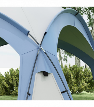 Outsunny Outdoor Gazebo Event Shelter Party Tent for Garden Light Blue