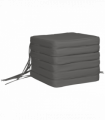 Outsunny Set of 6 Chair Cushion Seat Pads Dining Chair w/ Straps Outdoor Grey