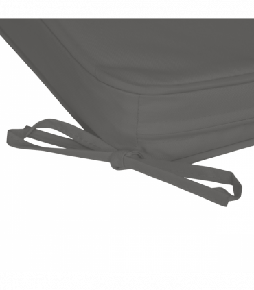 Outsunny Set of 6 Chair Cushion Seat Pads Dining Chair w/ Straps Outdoor Grey