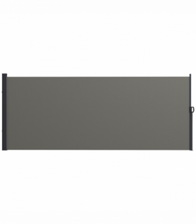 Outsunny Side Awning Retractable, Outdoor Privacy Screen, 400x160cm, Dark Grey