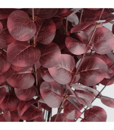 Pack of 6 x 100cm Artificial Eucalyptus Foliage Burgundy