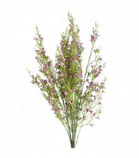 Pack of 6 x 100cm Artificial Foliage Stem with Small Flowers - Purple