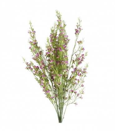 Pack of 6 x 100cm Artificial Foliage Stem with Small Flowers - Purple