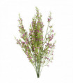 Pack of 6 x 100cm Artificial Foliage Stem with Small Flowers - Purple