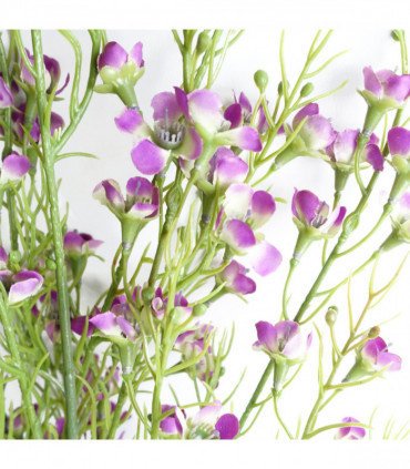 Pack of 6 x 100cm Artificial Foliage Stem with Small Flowers - Purple