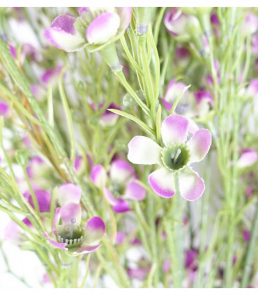 Pack of 6 x 100cm Artificial Foliage Stem with Small Flowers - Purple