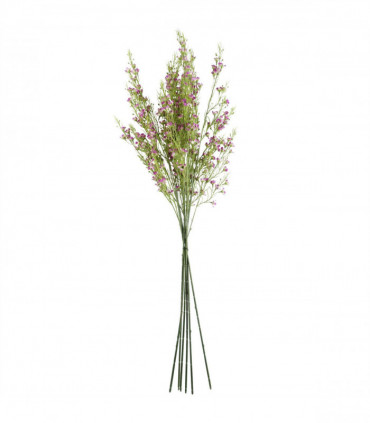 Pack of 6 x 100cm Artificial Foliage Stem with Small Flowers - Purple