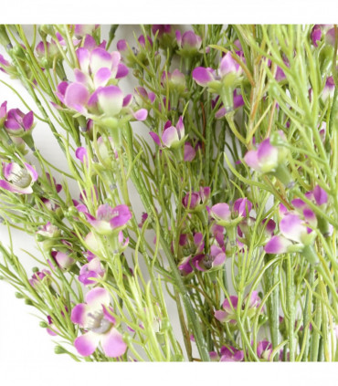 Pack of 6 x 100cm Artificial Foliage Stem with Small Flowers - Purple