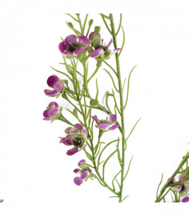Pack of 6 x 100cm Artificial Foliage Stem with Small Flowers - Purple