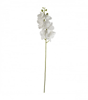 Pack of 6 x 100cm Artificial Phalaenopsis Orchid White Stem