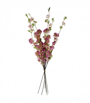 Pack of 6 x 100cm Pink Blossom Spray Stem