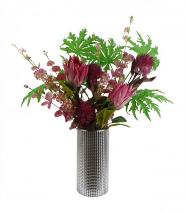 Pack of 6 x 100cm Pink Blossom Spray Stem