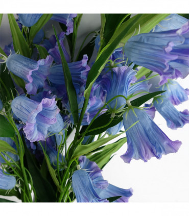 Pack of 6 x 100cm Trumpet Artificial Flower Stem Blue