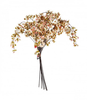 Pack of 6 x 110cm Natural Pink Trailing Cherry Blossom Stem Artificial