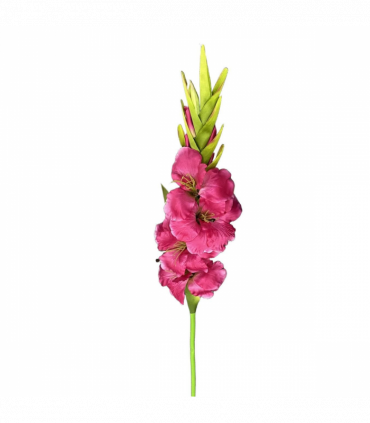 Pack of 6 x 115cm Artificial Pink Gladioli Stem