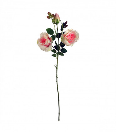 Pack of 6 x 80cm Artificial Pink Rose Stem - 18 flowers