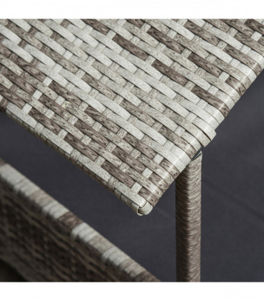 PawHut Wicker Dog House, Rattan Pet Bed with Soft Cushion- Dark Grey