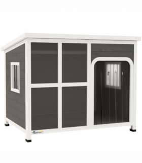 PawHut Wooden Dog Kennel Outdoor w/ Openable Top, 103 x 77 x 83cm
