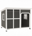 PawHut Wooden Dog Kennel Outdoor w/ Openable Top, 103 x 77 x 83cm