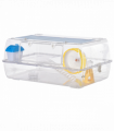 Portable 2 Storey Hamster Cage w/Running Wheel Drinker Feeding Bowl Pawhut